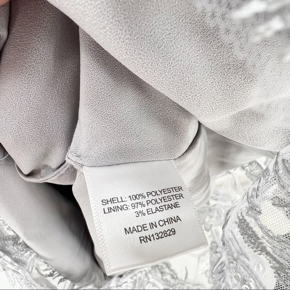 X by NBD Harper Mini Dress Silver Sequin Cocktail Party Revolve XS NWT - Picture 8 of 9